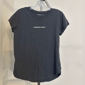 Abercrombie and Fitch Gray “Weekend Mood” Graphic T-Shirt  - Medium